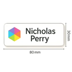 Name Badge Full Colour Domed - 80 x 30mm