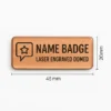 Name Badge Laser Engraved Domed - 60 x 20mm