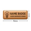 Name Badge Laser Engraved Domed - 45 x 20mm