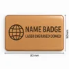 Name Badge Laser Engraved Domed - 80 x 30mm