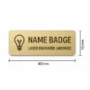 Name Badge Laser Engraved Domed - 80 x 50mm