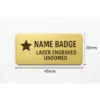 Name Badge Laser Engraved Undomed - 60 x 20mm