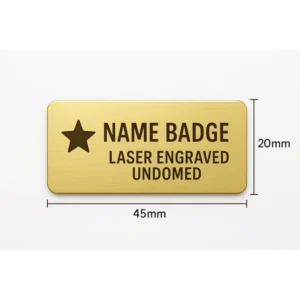 Name Badge Laser Engraved Undomed - 45 x 20mm