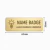 Name Badge Laser Engraved Undomed - 70 x 15mm