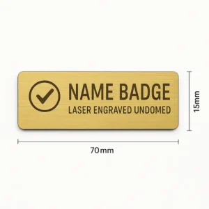 Name Badge Laser Engraved Undomed - 70 x 15mm