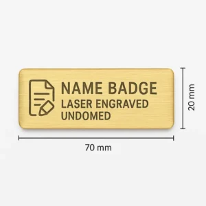 Name Badge Laser Engraved Undomed - 70 x 20mm