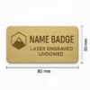 Name Badge Laser Engraved Undomed - 80 x 30mm