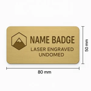 Name Badge Laser Engraved Undomed - 80 x 30mm
