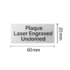 Plaque Laser Engraved Undomed - 40 x 15mm