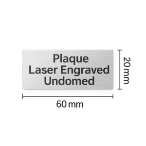Plaque Laser Engraved Undomed - 60 x 20mm