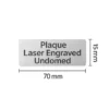 Plaque Laser Engraved Undomed - 40 x 15mm