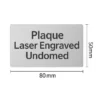 Plaque Laser Engraved Undomed - 80 x 20mm