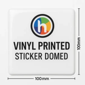 Vinyl Printed Sticker Domed - 100 x 100mm