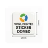 Vinyl Printed Sticker Domed - 20 x 20mm