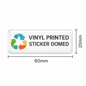 Vinyl Printed Sticker Domed - 60 x 20mm