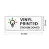 Vinyl Printed Sticker Domed - 90 x 30mm