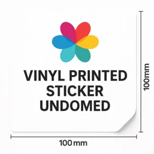 Vinyl Printed Sticker Undomed - 100 x 100mm