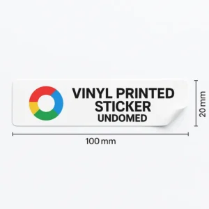 Vinyl Printed Sticker Undomed - 100 x 20mm