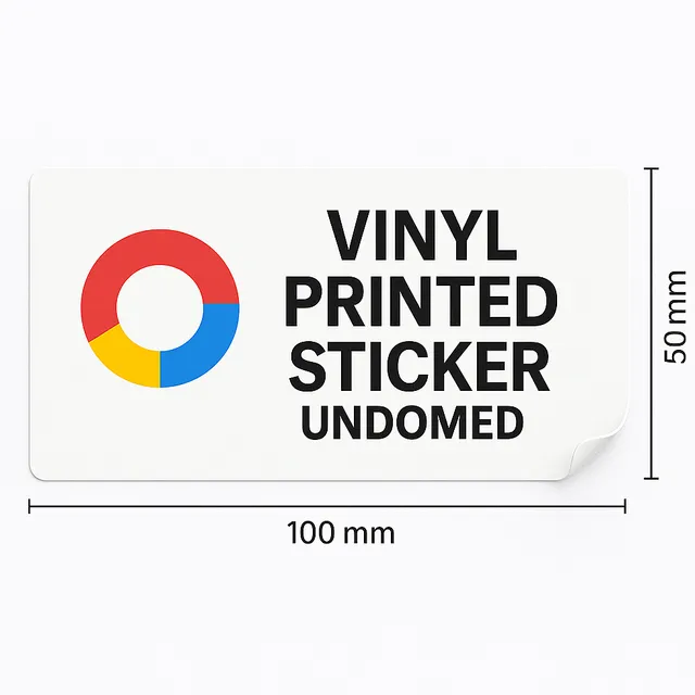 Vinyl Printed Sticker Undomed - 100 x 50mm