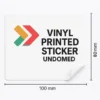 Vinyl Printed Sticker Undomed - 100 x 80mm
