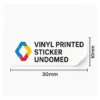 Vinyl Printed Sticker Undomed - 40 x 20mm