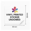 Vinyl Printed Sticker Domed - 100 x 20mm