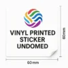 Vinyl Printed Sticker Undomed - 50 x 50mm
