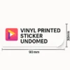 Vinyl Printed Sticker Undomed - 100 x 20mm