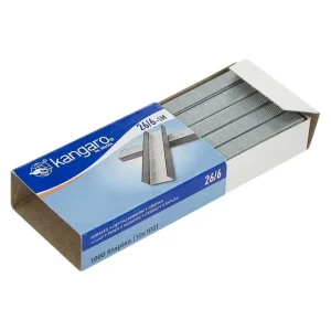 KAN S 26 6-1M-Kangaro 26 6 Half Strip Staples - Box 1000(3)