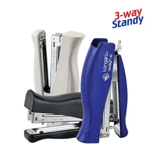 KAN SM VERTIKA-45 WHT-Kangaro Vertika 45 Half Strip Plastic Stapler 30 Sheet - White(3)