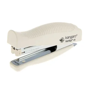 KAN SM VERTIKA-45 WHT-Kangaro Vertika 45 Half Strip Plastic Stapler 30 Sheet - White(5)