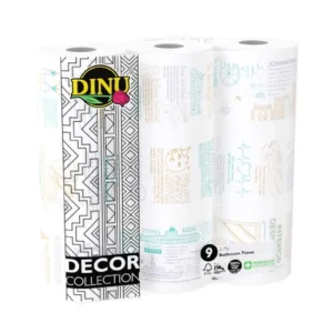 Dinu Decor Toilet Paper 2 Ply - Pack 9 x 8