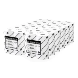 Dinu Professional Toilet Paper 2 Ply 350 Sheets White - Pack 4 x 12