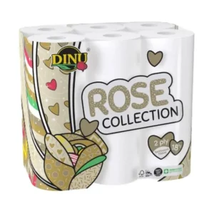 Dinu White Rose Toilet Paper 2 Ply - Pack 18 x 4