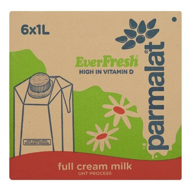 Parmalat Everfresh Long Life Milk Low Fat 1L - 6 Pack