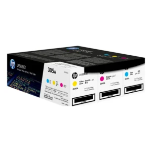 CF370AM-HP 305A Toner Cartridge Tri-Pack - Cyan Magenta Yellow (3)
