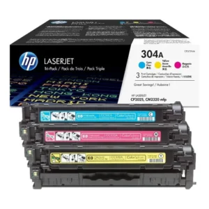 HP 304A Toner Cartridge Tri-Pack - Cyan / Magenta / Yellow