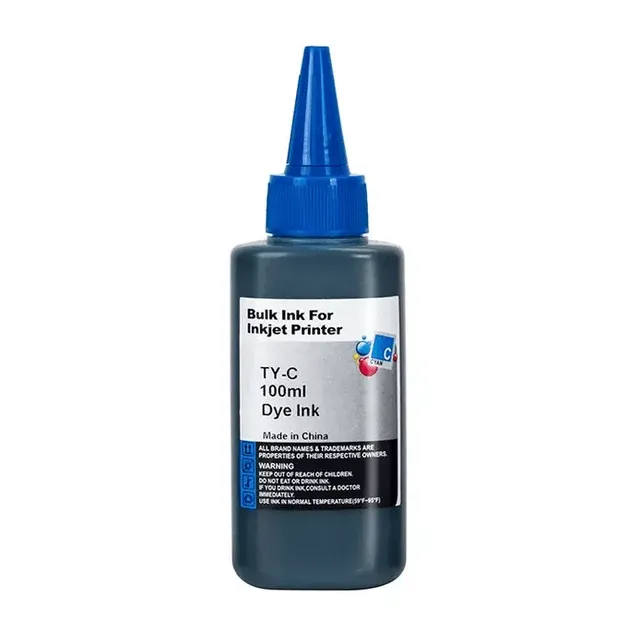 Compatible - Universal Inkjet Printer Ink Bottle Refill 100ml - Cyan