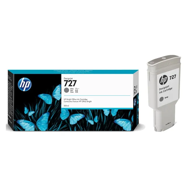 HP 727 Ink Cartridge 300ml - Grey