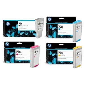 HP 728-300ml-Matte Black-Cyan-Magenta-Yellow