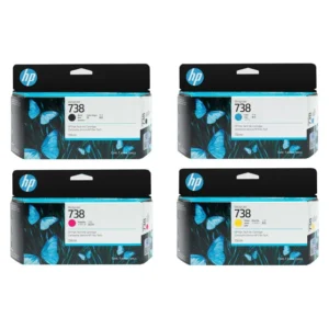 HP 738-130ml-Black-Cyan-Magenta-Yellow