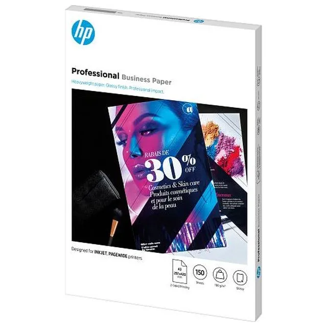 HP A3 Professional Business Paper Glossy 180gsm - 150 Sheets