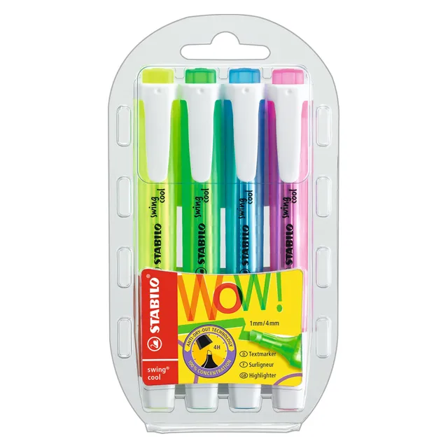Stabilo Swing Cool Highlighters - Wallet 4