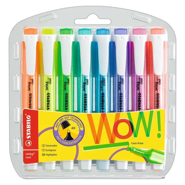 Stabilo Swing Cool Highlighters - Wallet 8