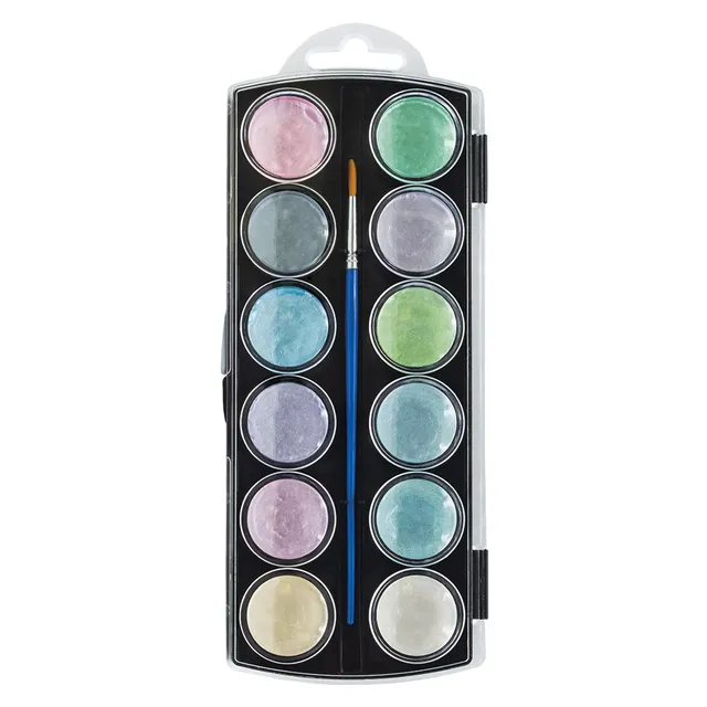iWrite Colours Watercolour Paint 12 Colours - Metallic