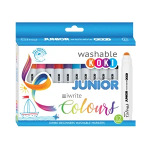 iWrite Junior Washable Fibre Tip Kokis - Box 12