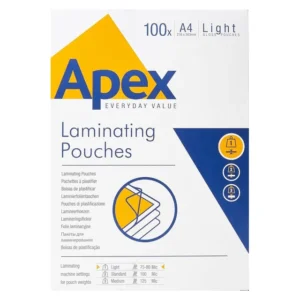 Apex A4 Laminationg Pouches 150 Micron (75+75) - Gloss Pack 100