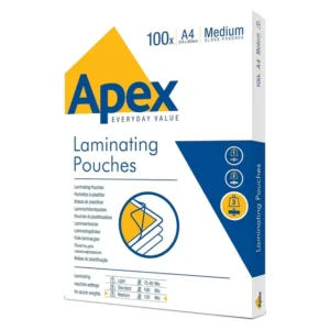 Apex A4 Laminationg Pouches 250 Micron (125+125) - Gloss Pack 100