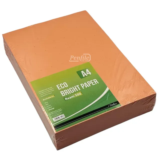 Treeline A4 Eco Paper Bright Ream 80gsm 500 Sheets - Orange