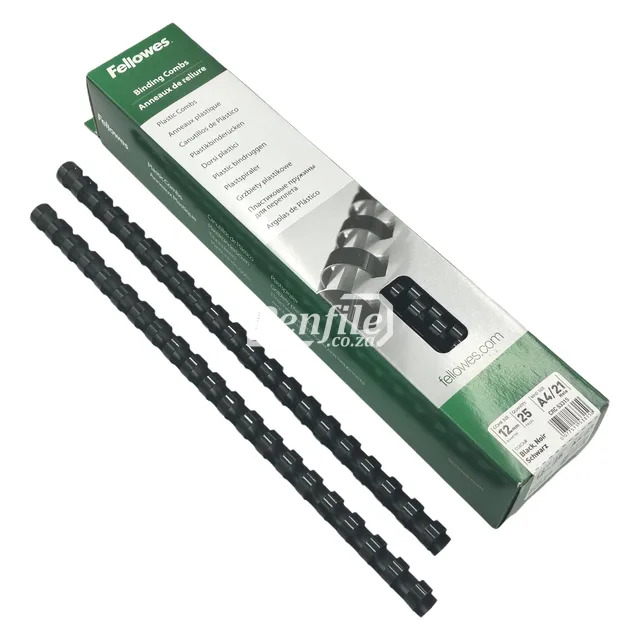 Fellowes Binding Combs Round 80 Sheet 12mm - Black Box 25